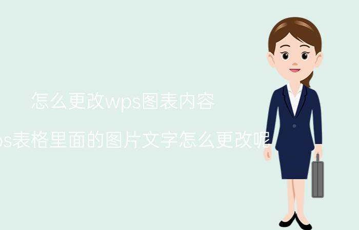 怎么更改wps图表内容 wps表格里面的图片文字怎么更改呢？